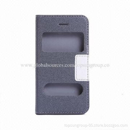 Hot Selling Flip Leather Cover for Samsung Galaxy, Made of PU Material